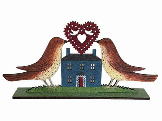 A Loving Home  Wooden Mantle Ornament