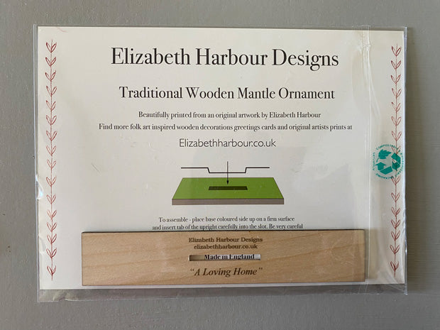 A Loving Home Wooden Mantle Ornament