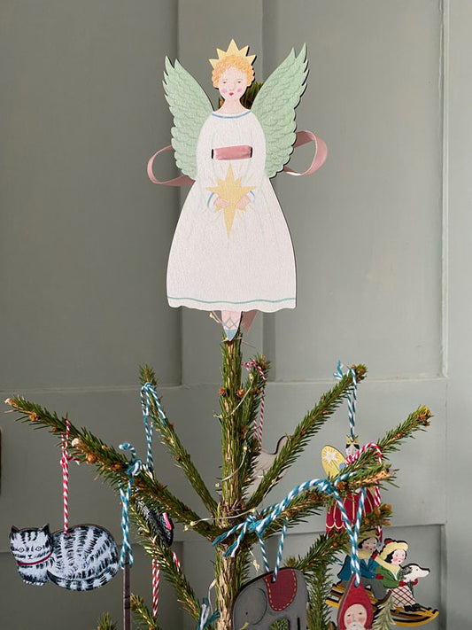 Christmas Angel Wooden Tree Topper