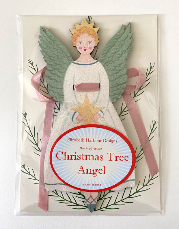 Christmas Angel Wooden Tree Topper