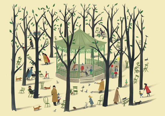 Au Jardin du Luxembourg Greetings Card