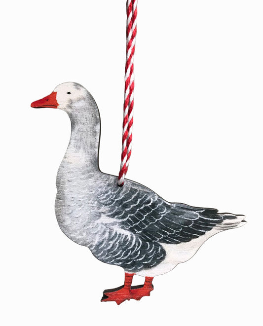 Christmas Goose Wooden Hanging Decoration