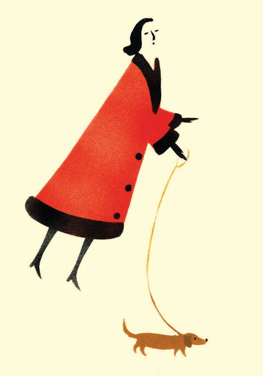 Walking the Dog  Greetings Card