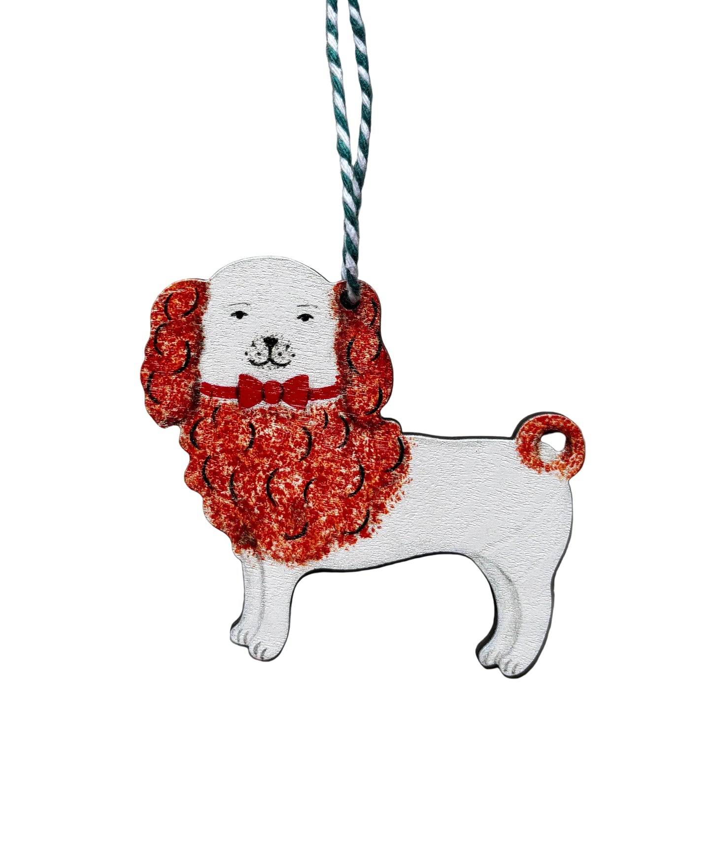 Dressy Dog Wooden Hanging Decoration