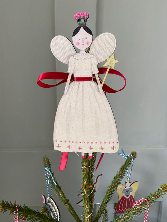 Christmas Fairy Wooden Tree Topper