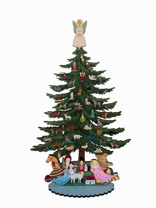 Christmas Tree  Wooden Mantle Ornament