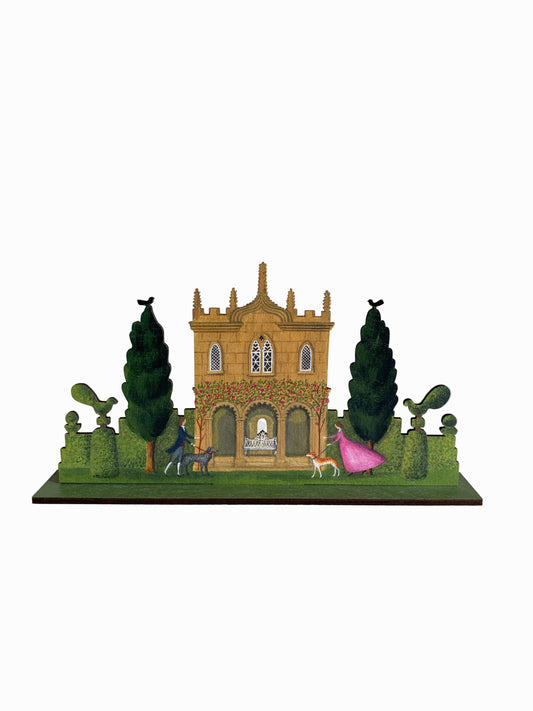 Pavilion  Wooden Mantle Ornament