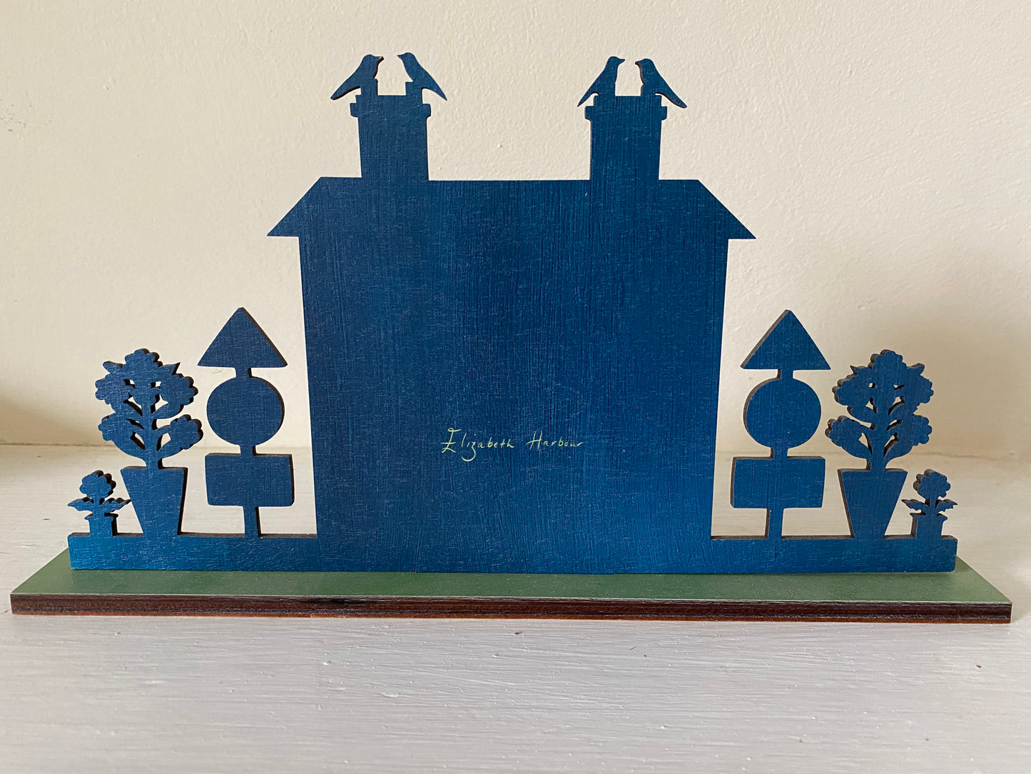 Spring House Wooden Mantle Ornament