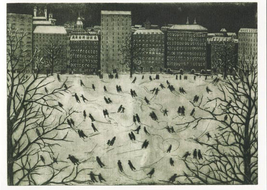 Ice Skating Greetings Card