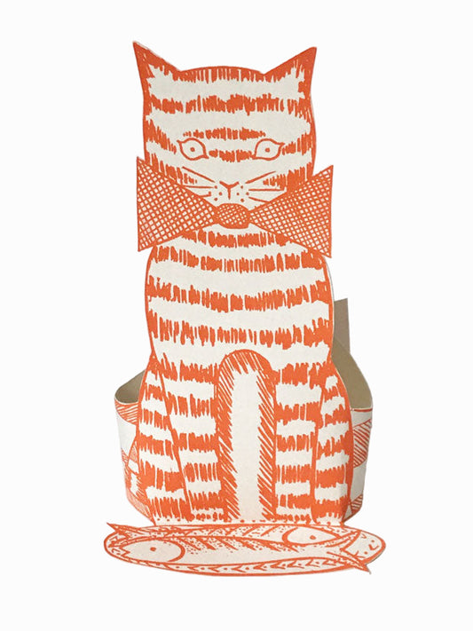 Stand-up Mackerel Cat Card