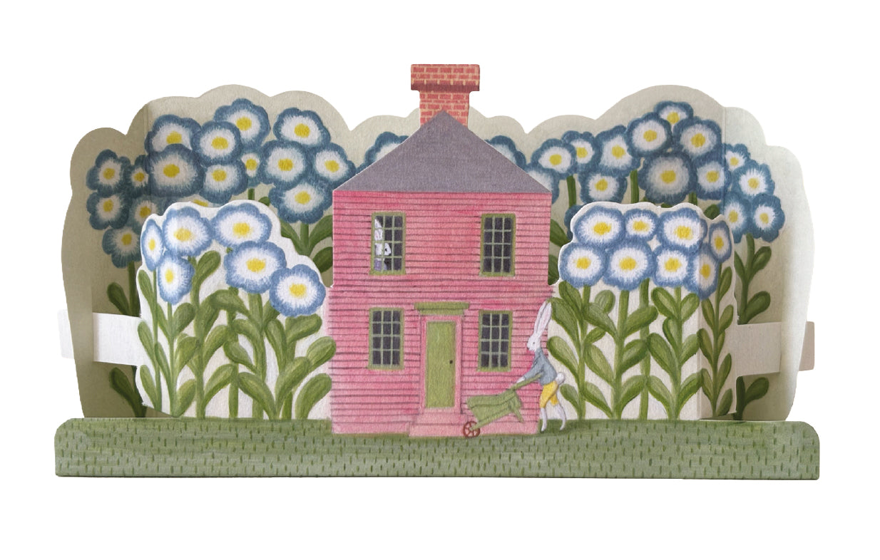 Rabbit House Diorama Greetings Card