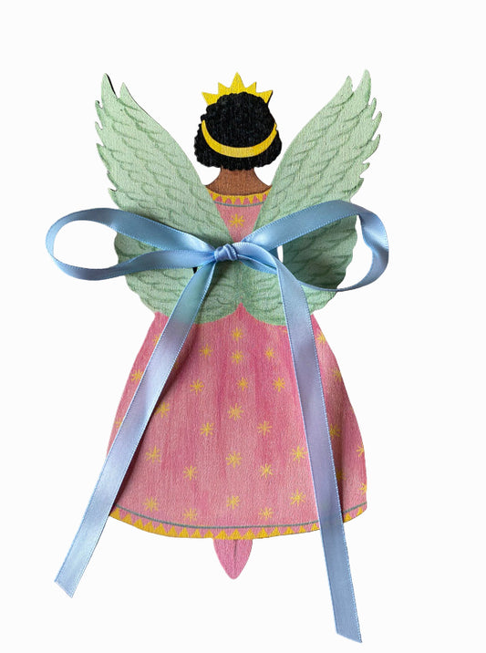 Christmas Star Angel Wooden Tree Topper