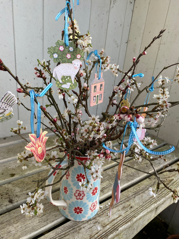 Set of 10 Die-Cut card, Press-out Easter Decorations by Elizabeth Harbour