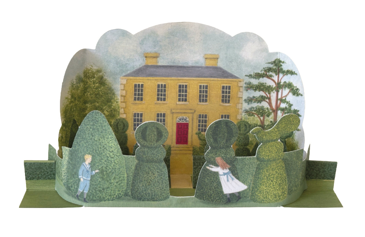 Topiary Garden Diorama Greetings Card