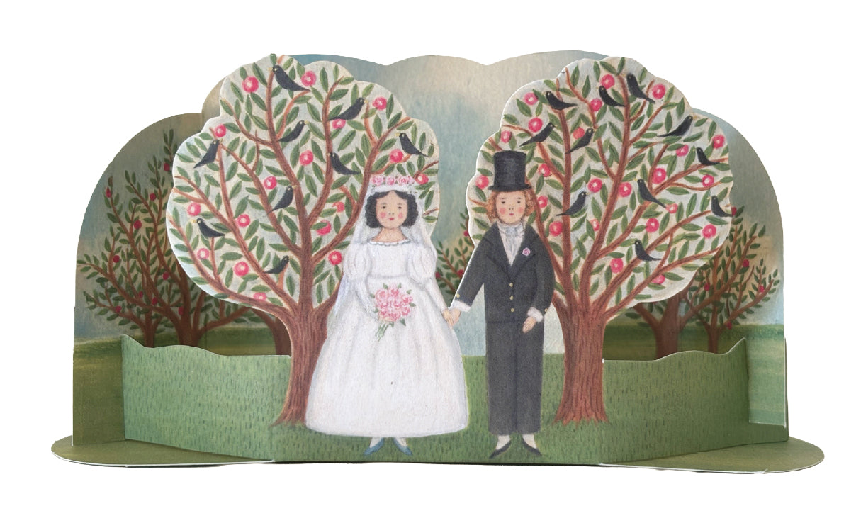 Wedding Couple Diorama Greetings Card