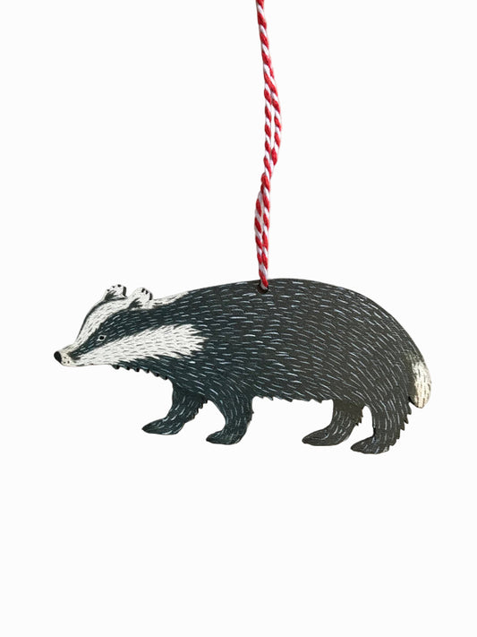 Badger Wooden Hanging Decoration