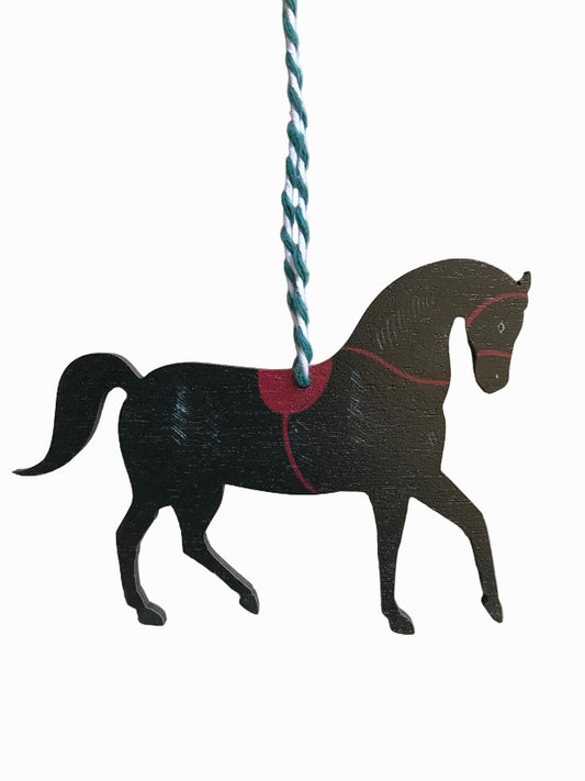 Black Stallion Wooden Hanging Decoration