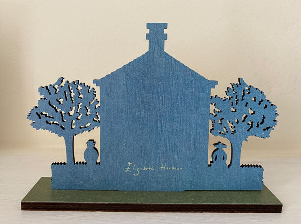 Blossom Cottage Wooden Mantle Ornament