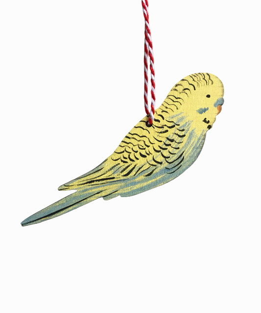 Budgie Wooden Hanging Decoration