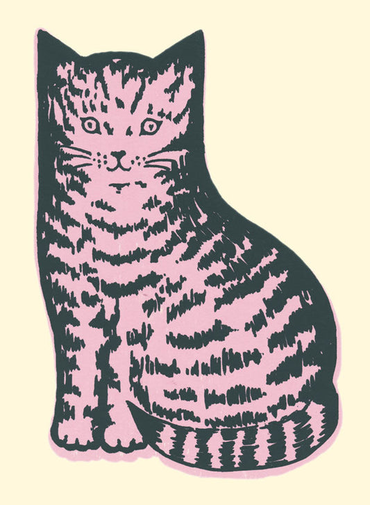 Cinder Cat Greetings Card