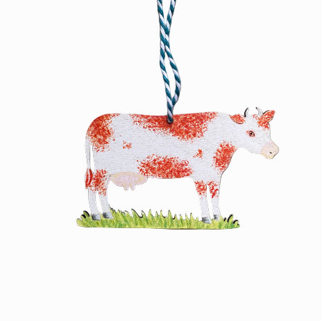 Daisy Cow Wooden Hanging Decoration