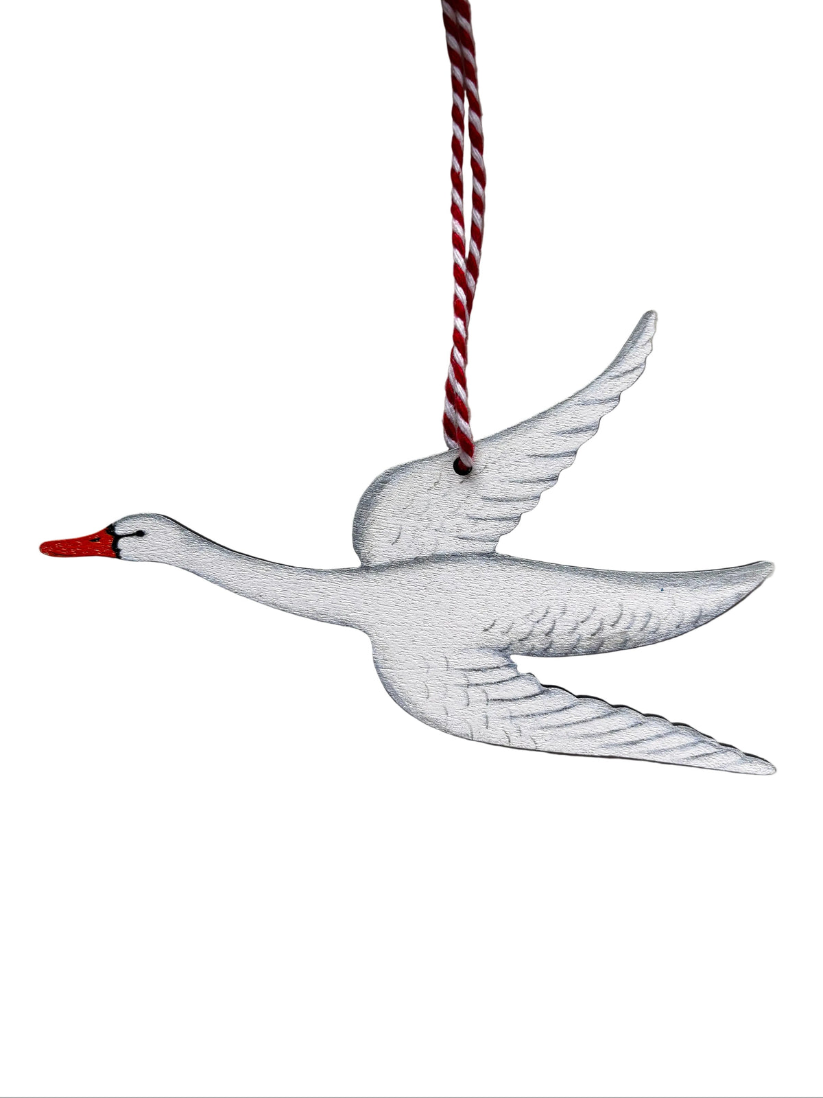 Flying Swan Wooden Hanging Decoration