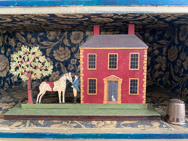Morning Visit Wooden Mantle Ornament