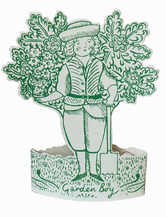 Stand-up Garden Boy Card