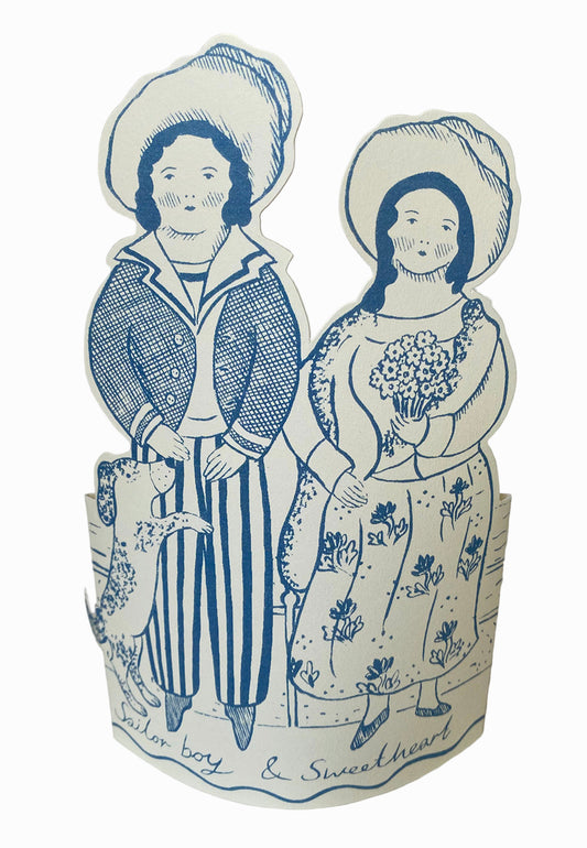 Stand-up Sailor Boy and Sweetheart Card