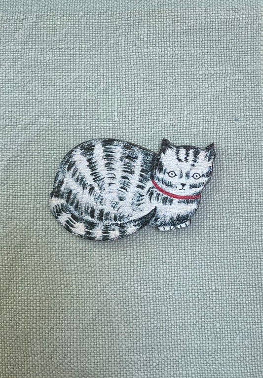 Lapel Pin-Brooch Tabby Cat