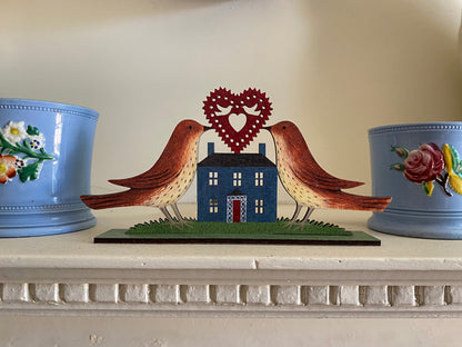 A Loving Home  Wooden Mantle Ornament
