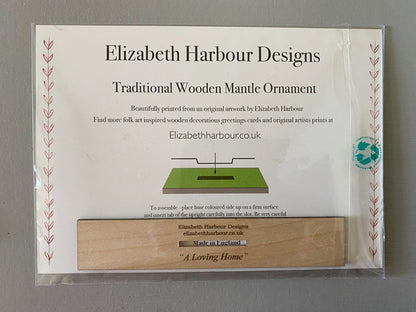 A Loving Home  Wooden Mantle Ornament
