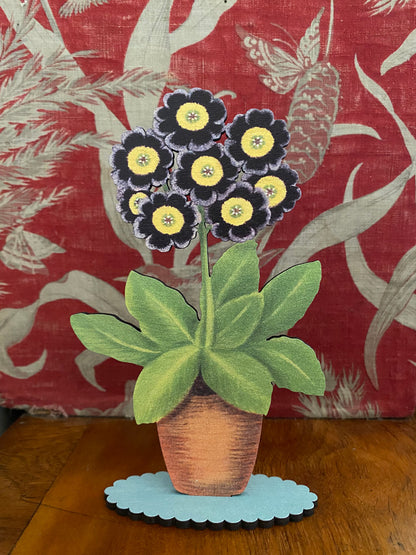 Auricula  Wooden Mantle Ornament
