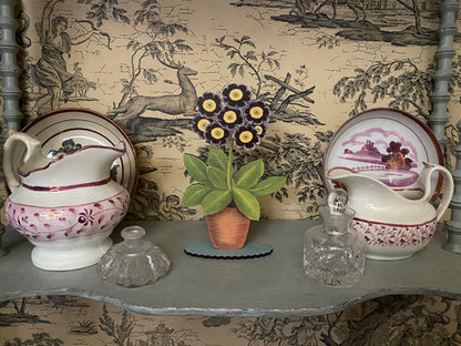 Auricula  Wooden Mantle Ornament