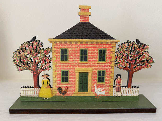 Blossom Cottage  Wooden Mantle Ornament