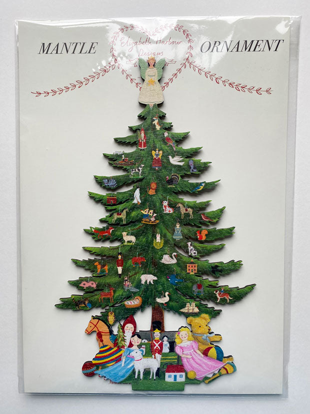 Christmas Tree  Wooden Mantle Ornament