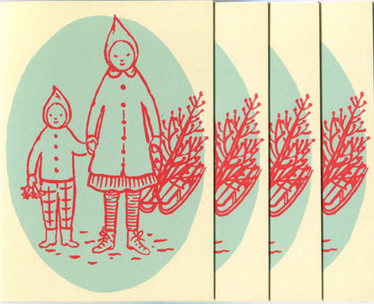 Christmas Tree Christmas Cards (Pack Of 4)