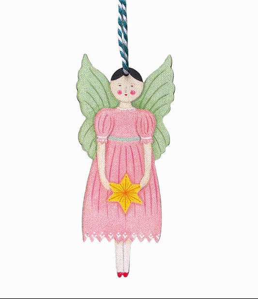 Country Angel Doll Wooden Hanging Decoration