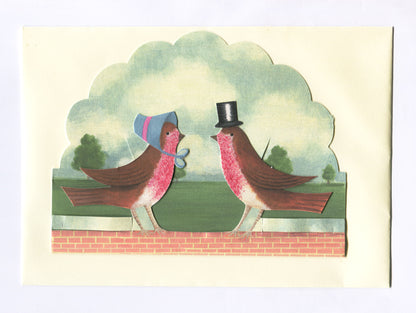 Dicky Birds Diorama Greetings Card