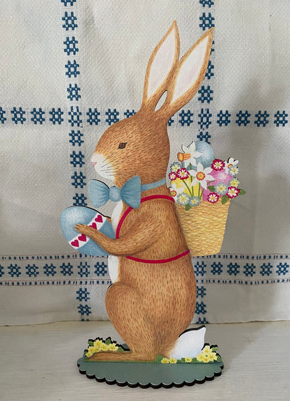 The Easter Rabbit  Wooden Mantle Ornament