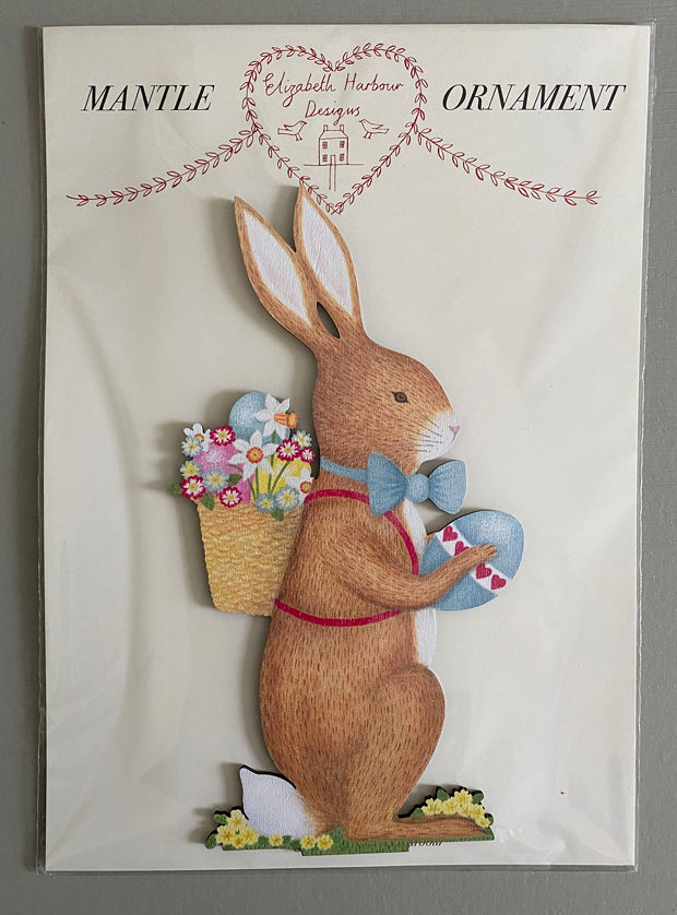 The Easter Rabbit  Wooden Mantle Ornament