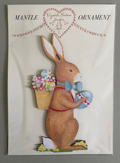 The Easter Rabbit  Wooden Mantle Ornament