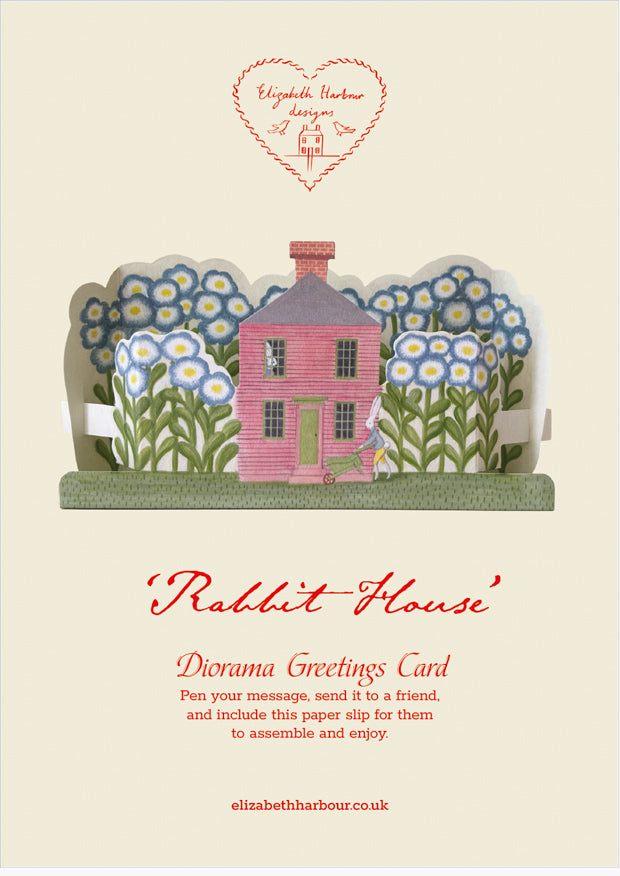 Rabbit House Diorama Greetings Card