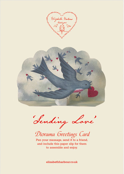 Sending Love Diorama Greetings Card