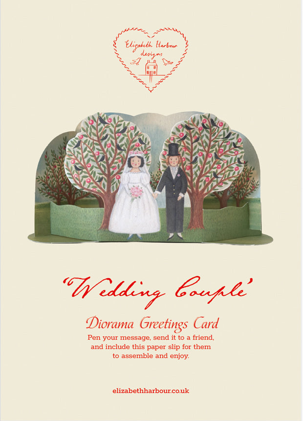 Wedding Couple Diorama Greetings Card