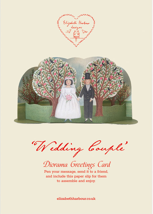 Wedding Couple Diorama Greetings Card