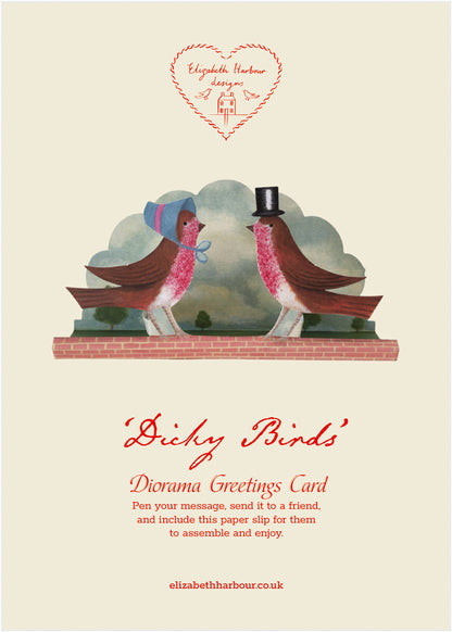 Dicky Birds Diorama Greetings Card