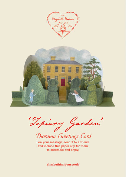 Topiary Garden Diorama Greetings Card