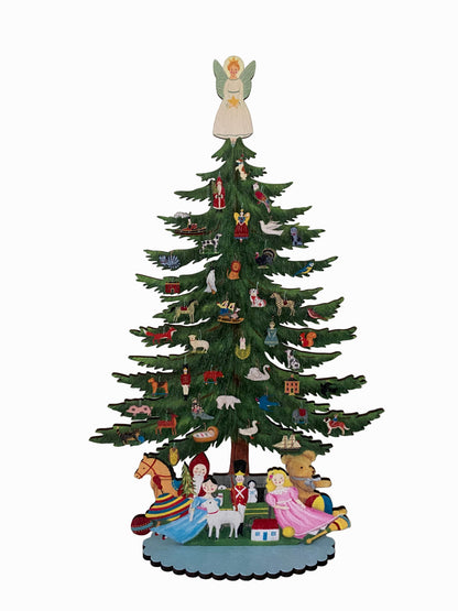 Christmas Tree  Wooden Mantle Ornament