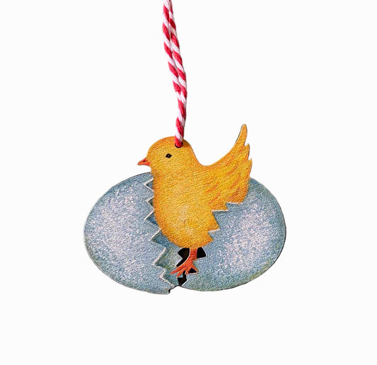 Little Chick Wooden Hanging Decoration